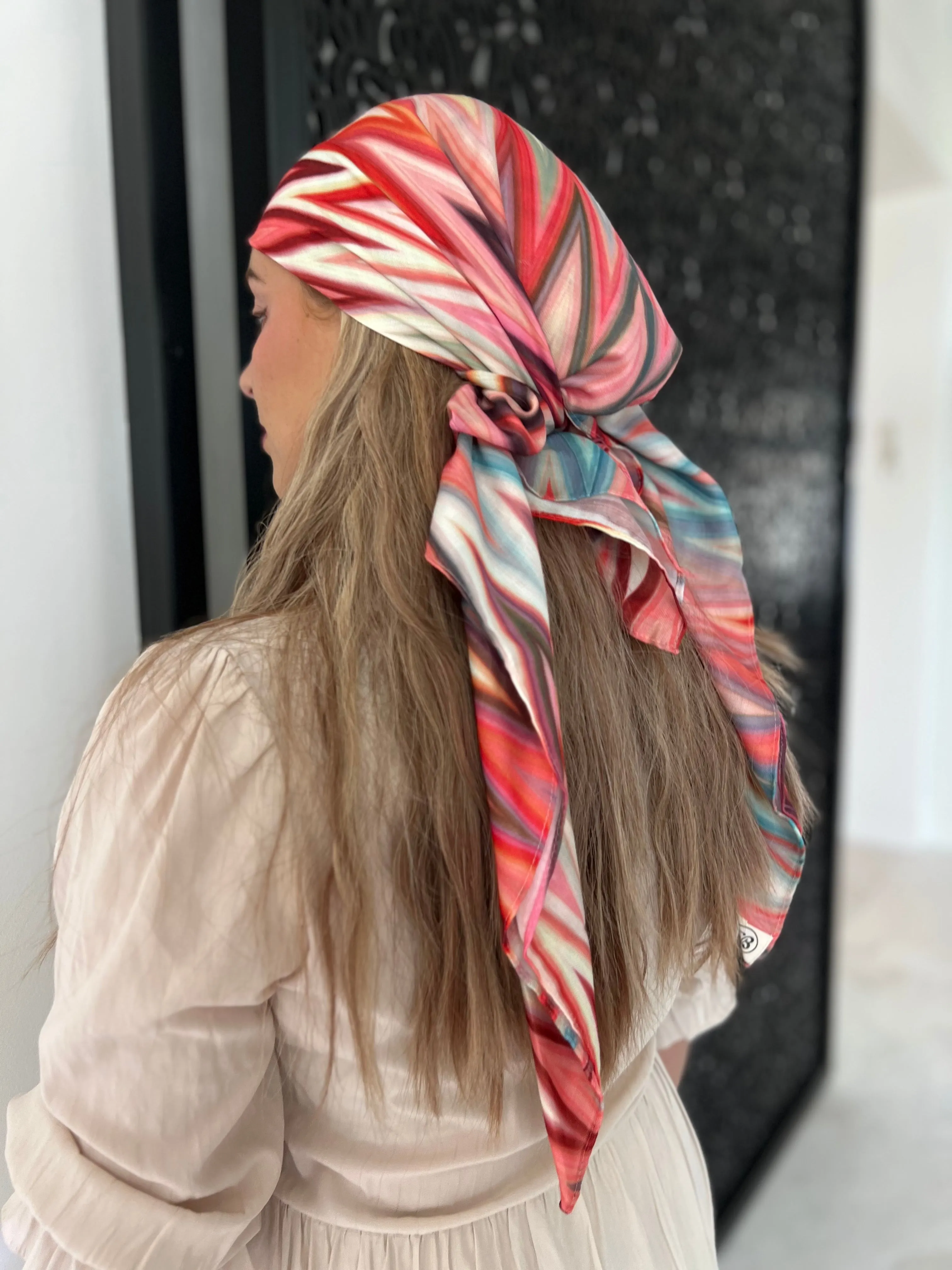 Vibrant Chevron Square Head Scarf