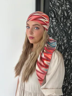 Vibrant Chevron Square Head Scarf