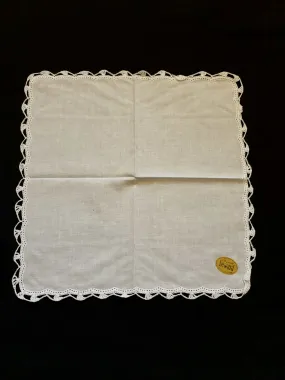 Vintage Crochet Edged Handkerchief - Seward - New Old Stock